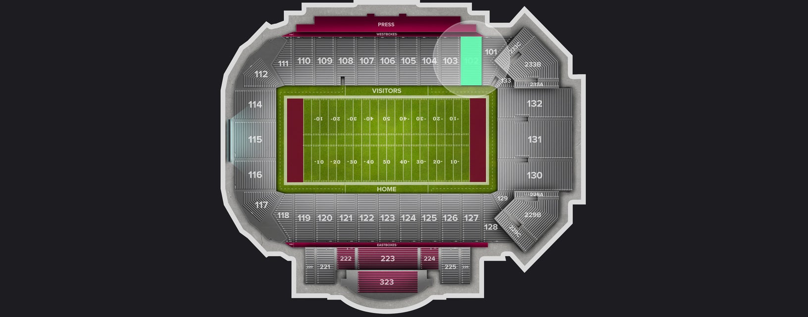 Seat view from Lower Sideline