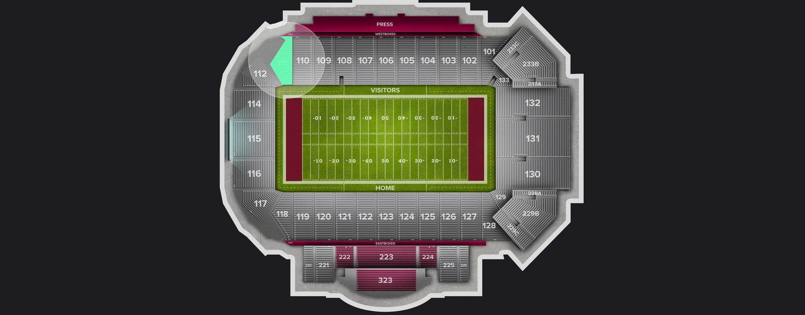 Seat view from Lower Corner