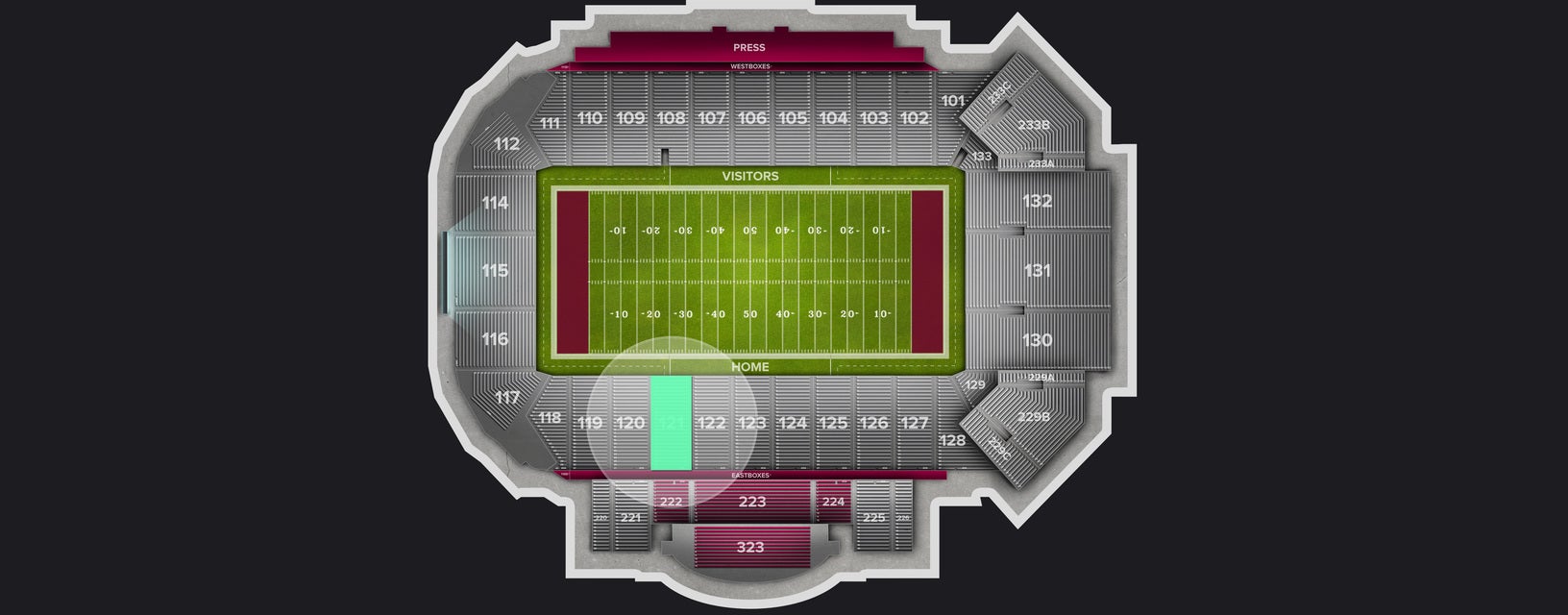 Seat view from Lower Sideline