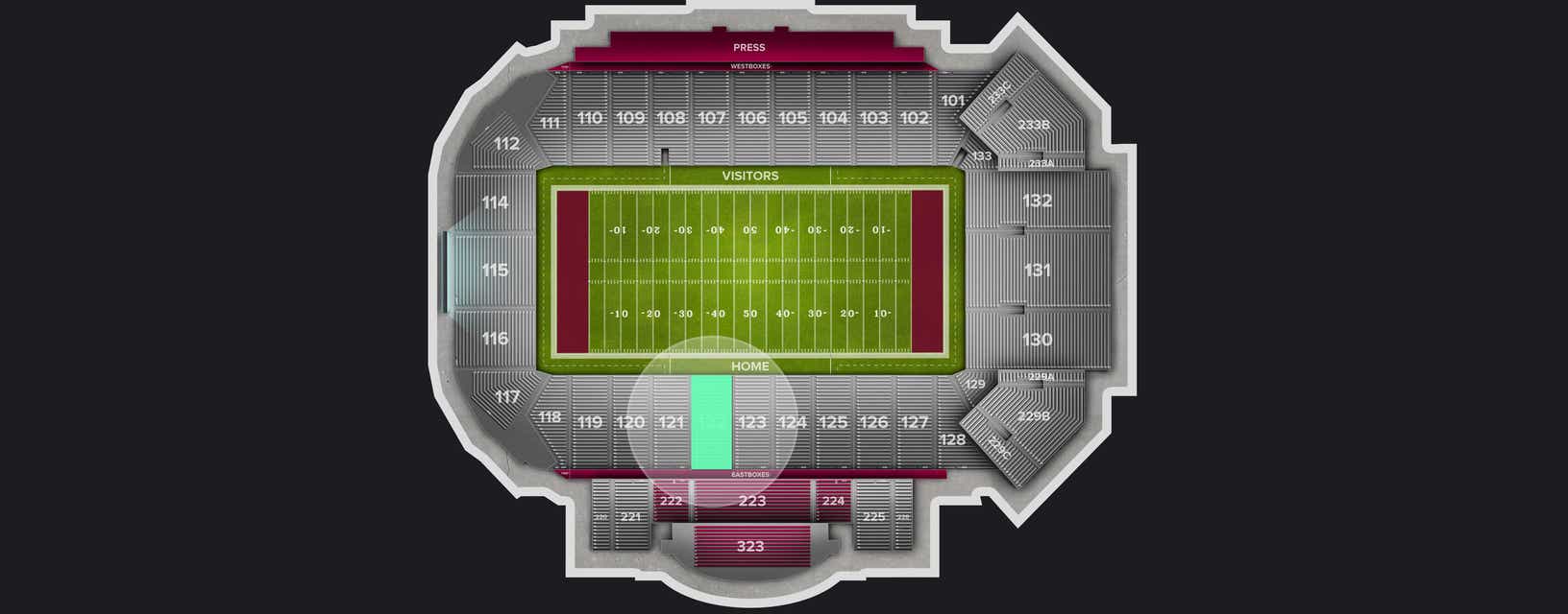 Seat view from Lower Sideline