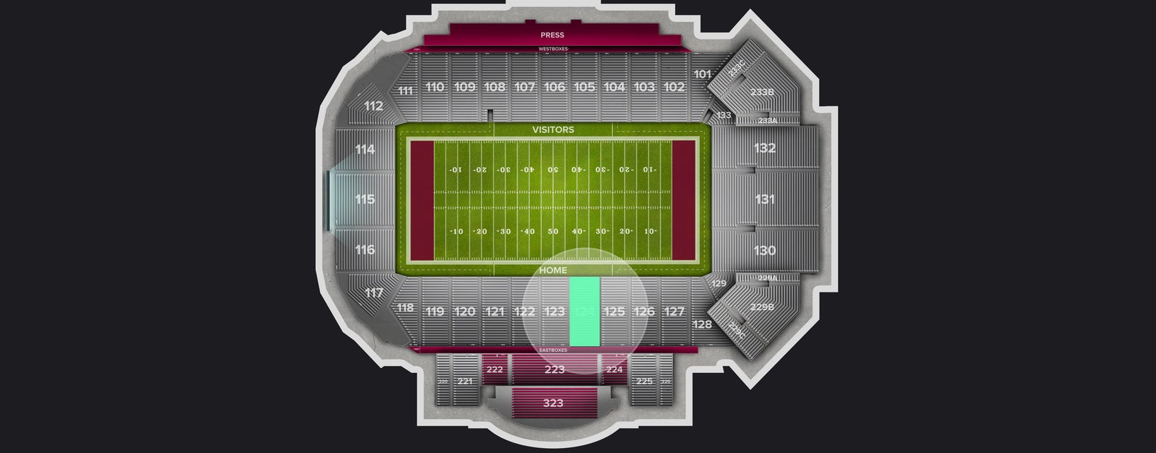 Seat view from Lower Sideline