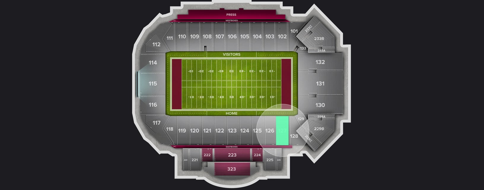Seat view from Lower Sideline