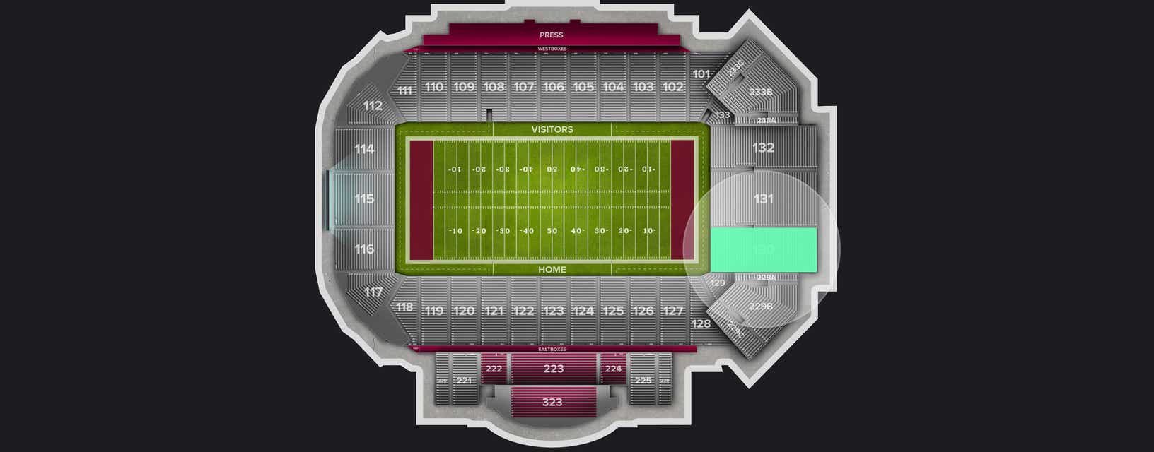 Seat view from Lower Endzone