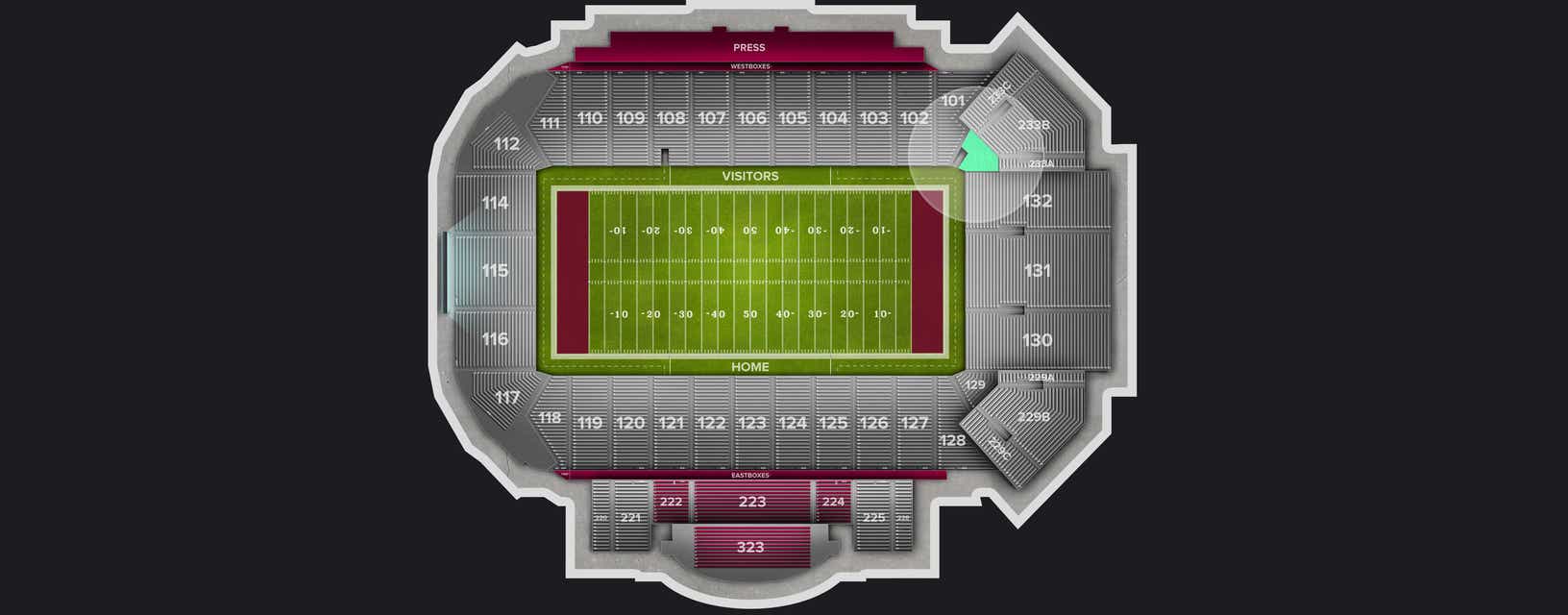 Seat view from Lower Corner