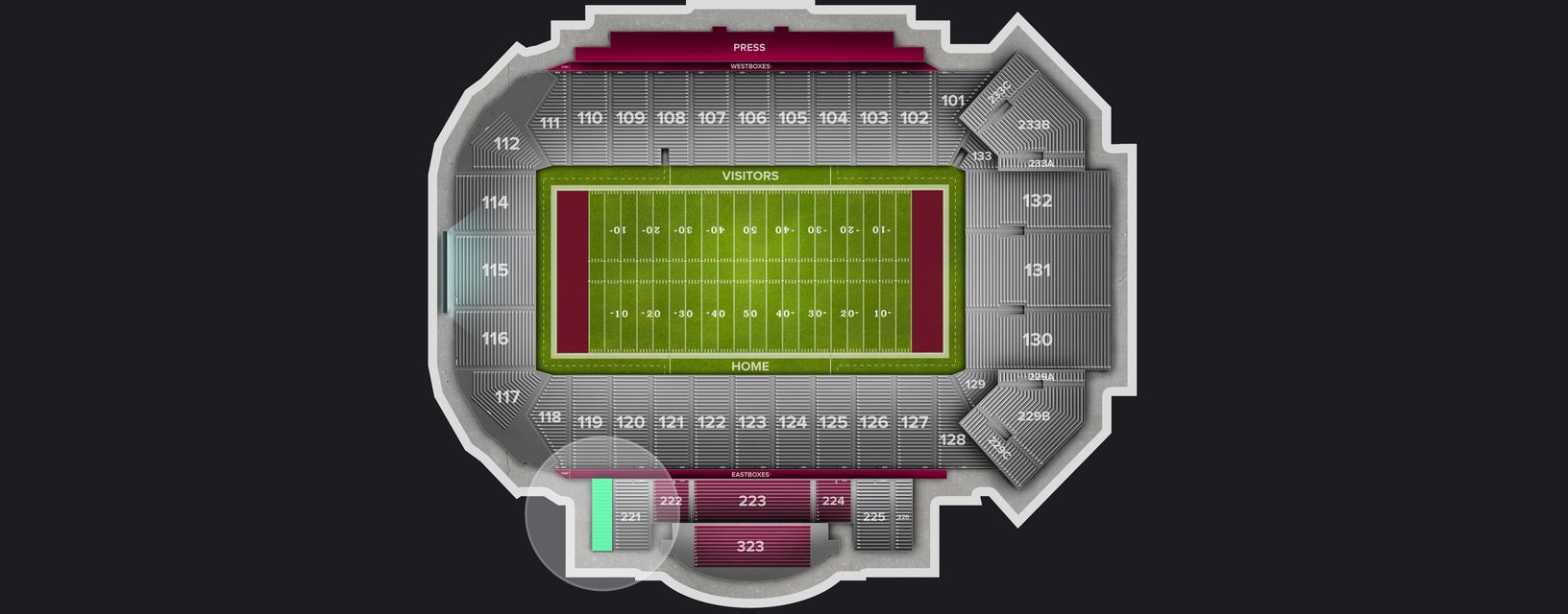Seat view from Middle Corner