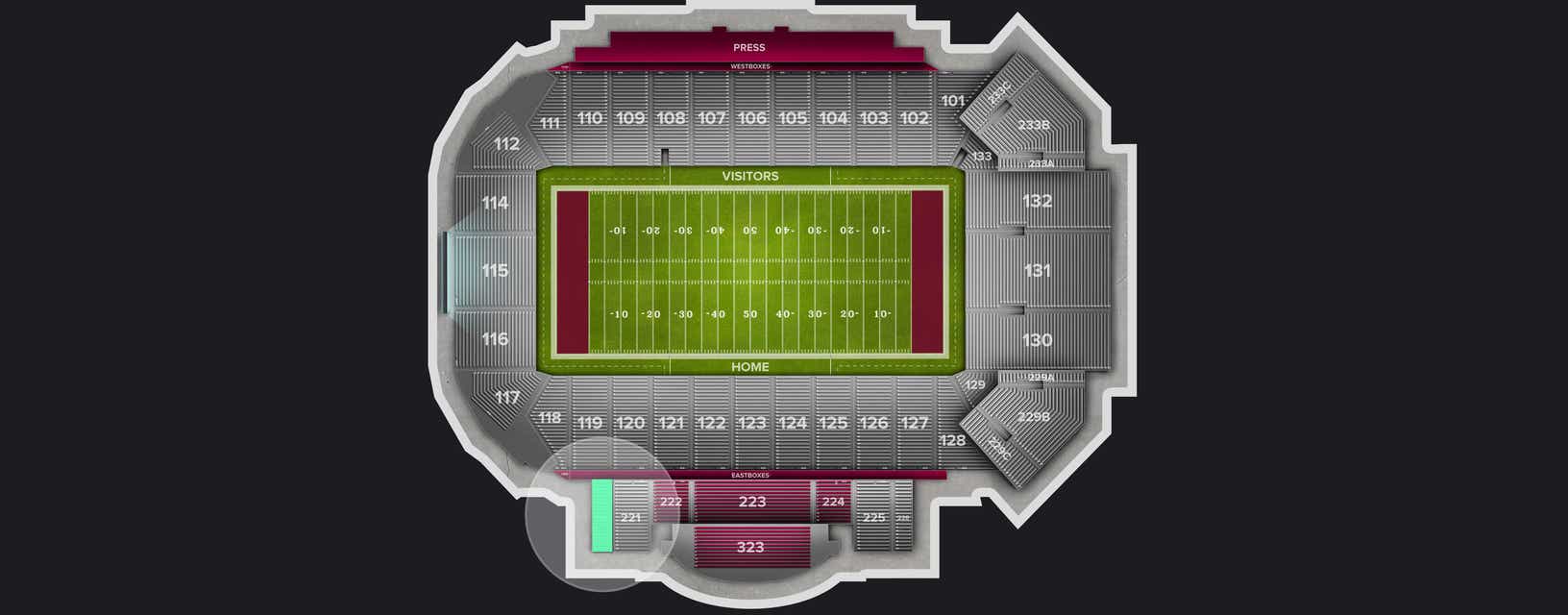Seat view from Middle Corner