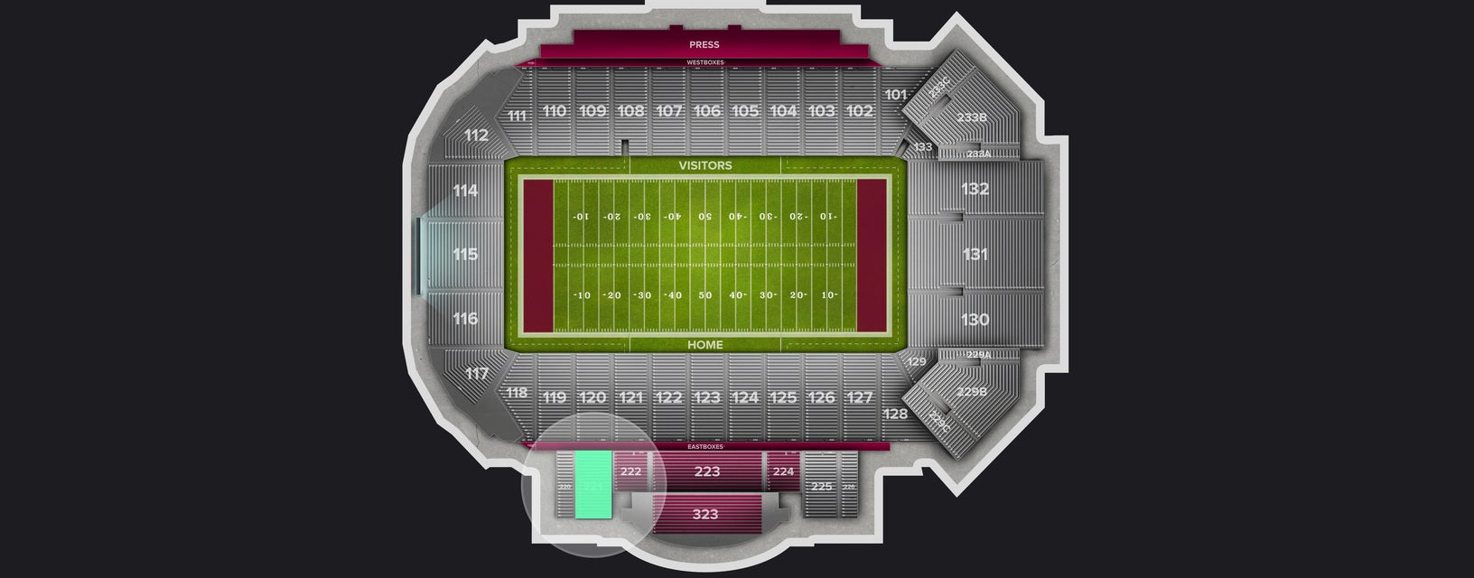 Seat view from Middle Corner