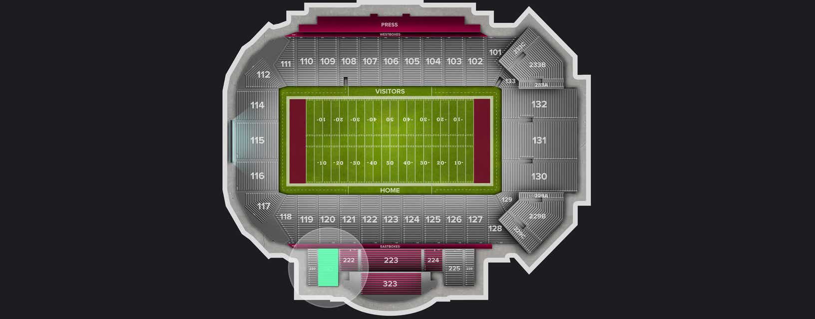Seat view from Middle Corner