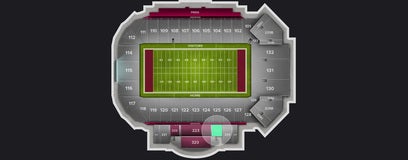 Seat view from Middle Sideline