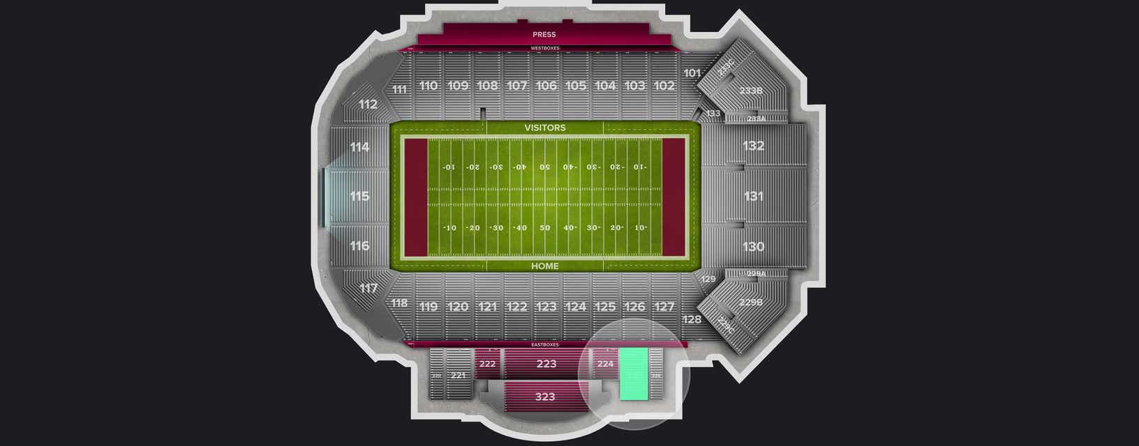 Seat view from Middle Corner