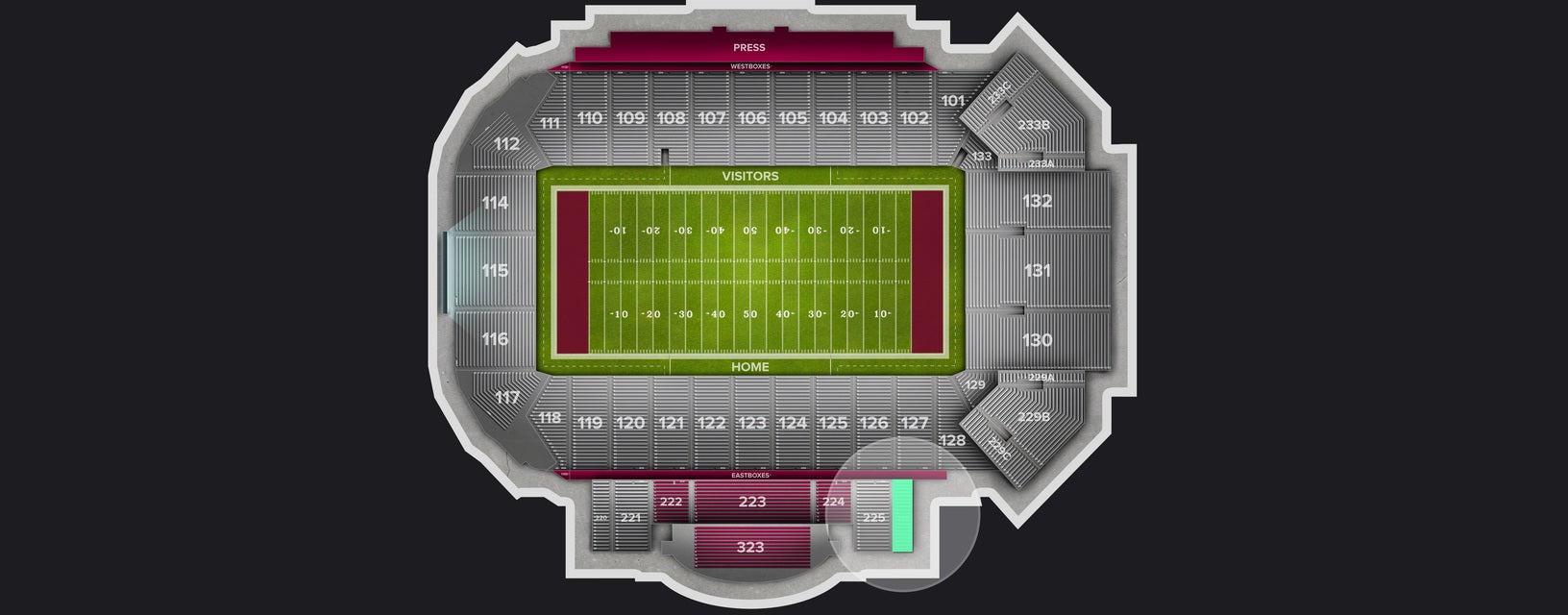 Seat view from Lower Corner