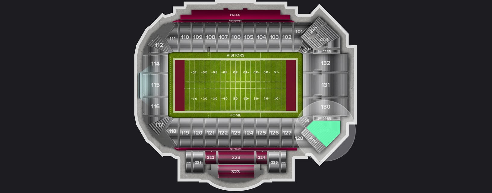 Seat view from Lower Corner