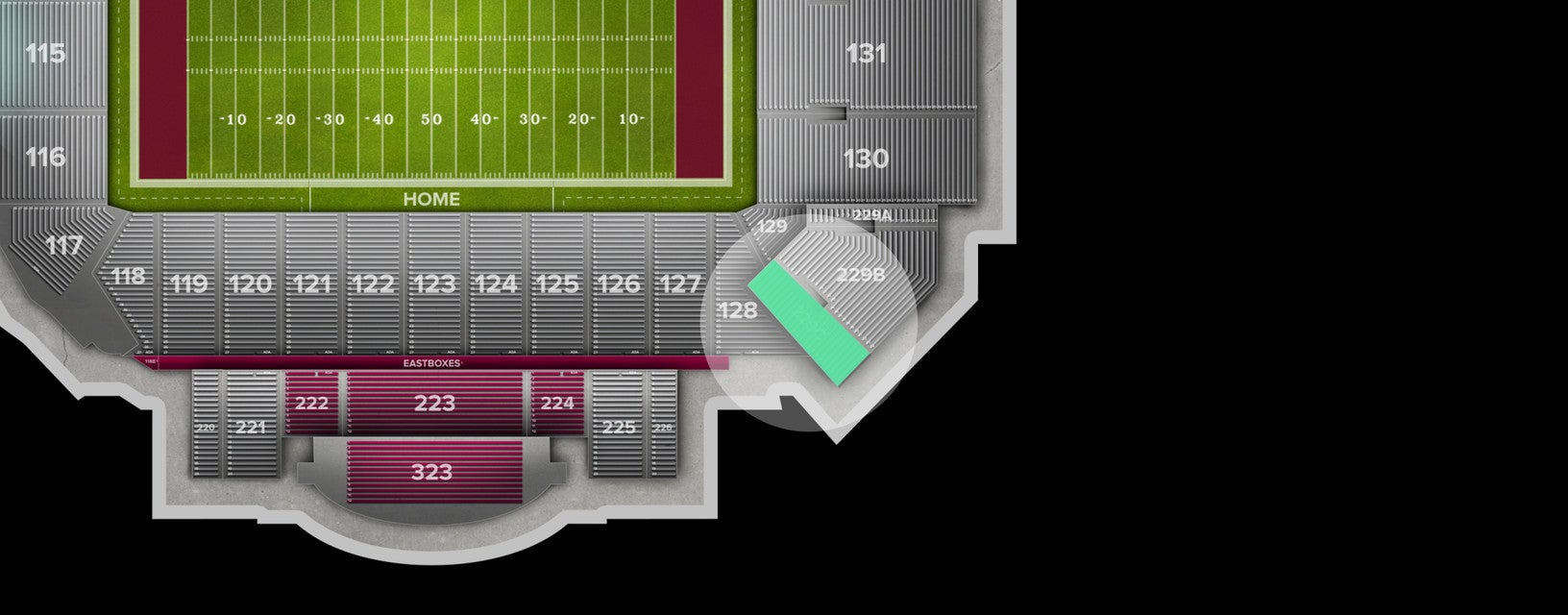 Seat view from Lower Corner