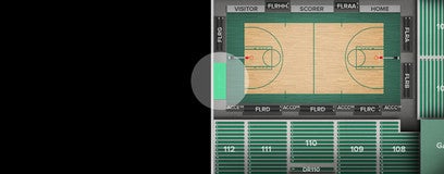 Seat view from Courtside