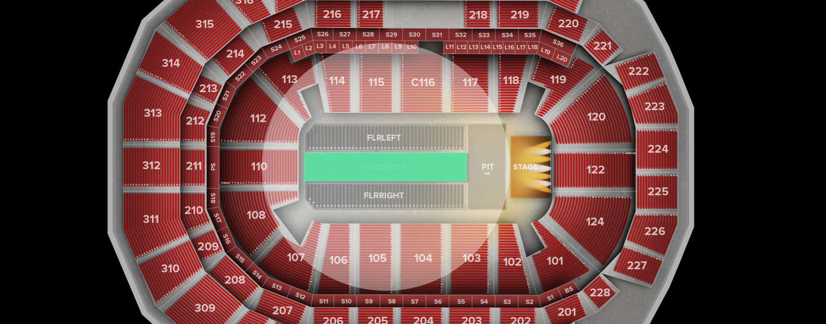 Seat view from Floor