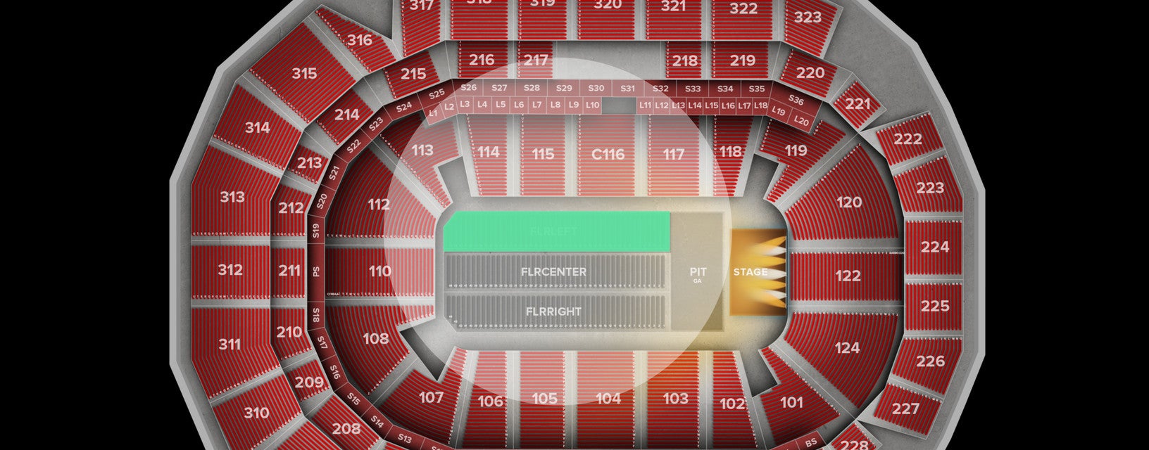 Seat view from 