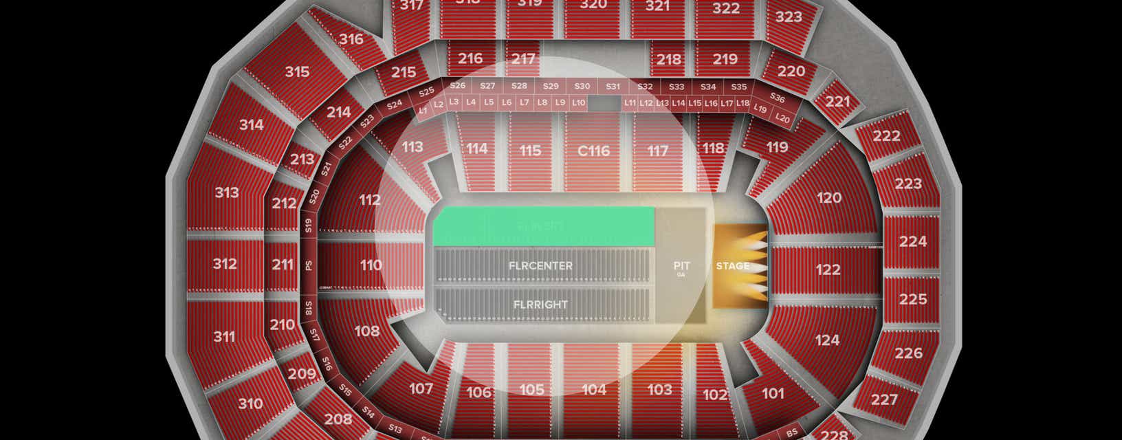 Seat view from