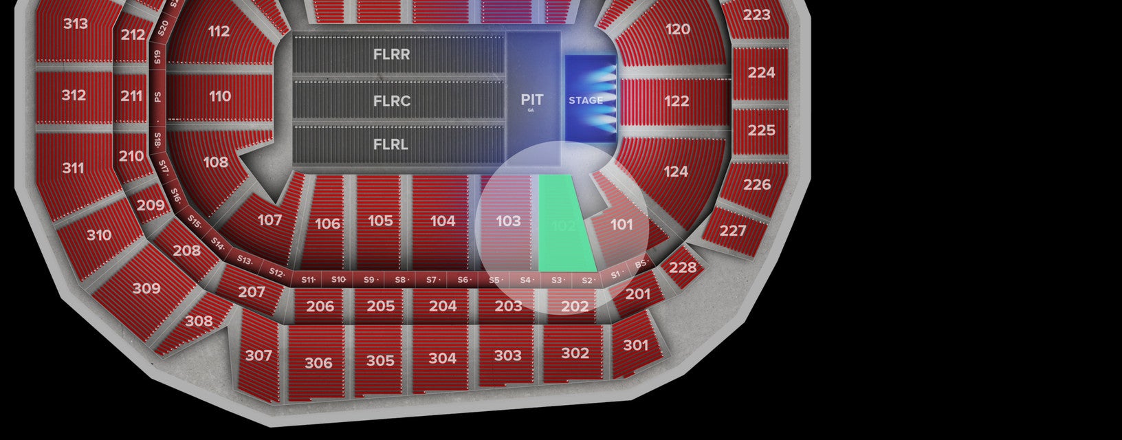 Seat view from Lower