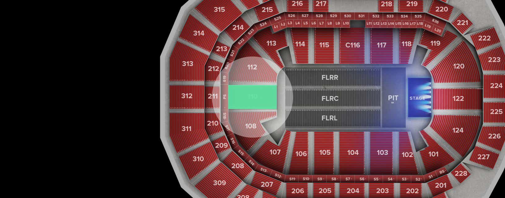 Seat view from Lower
