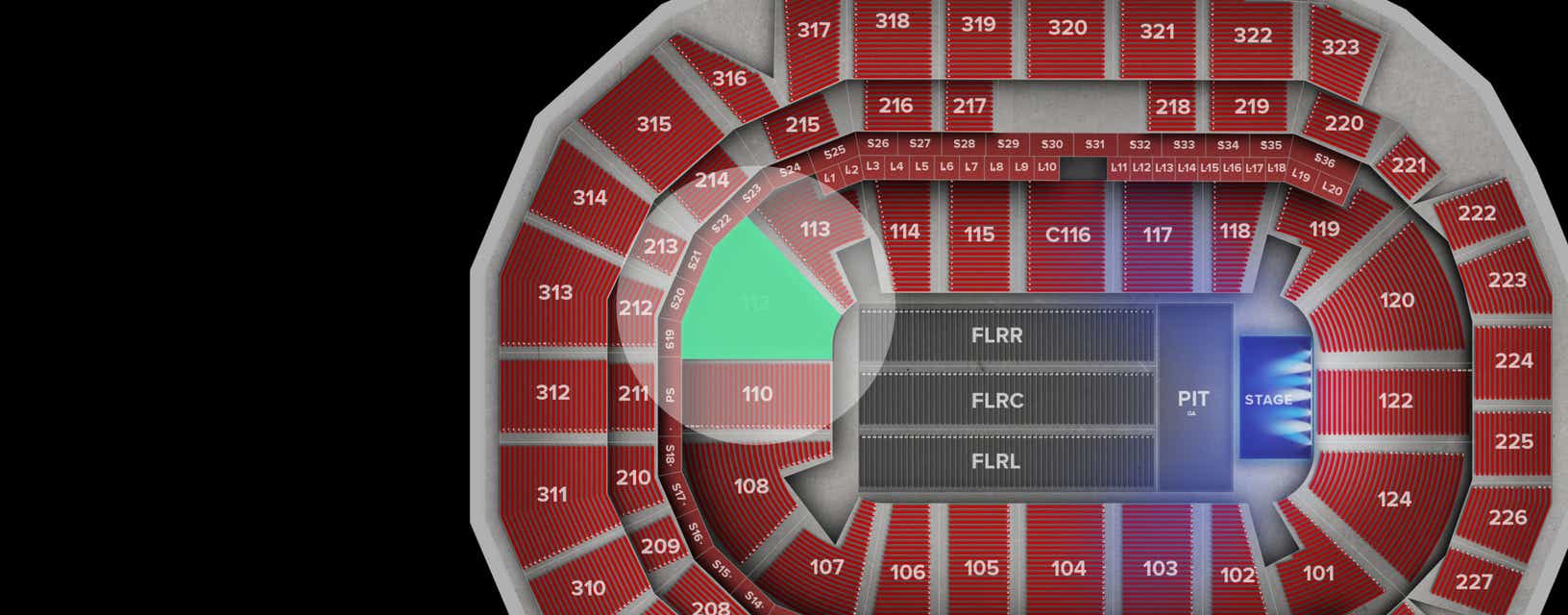 Seat view from Lower