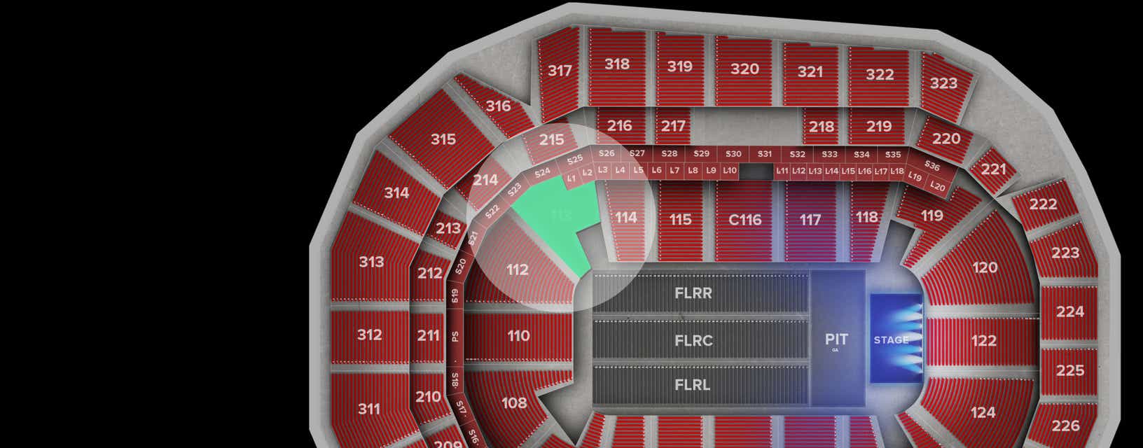 Seat view from Lower