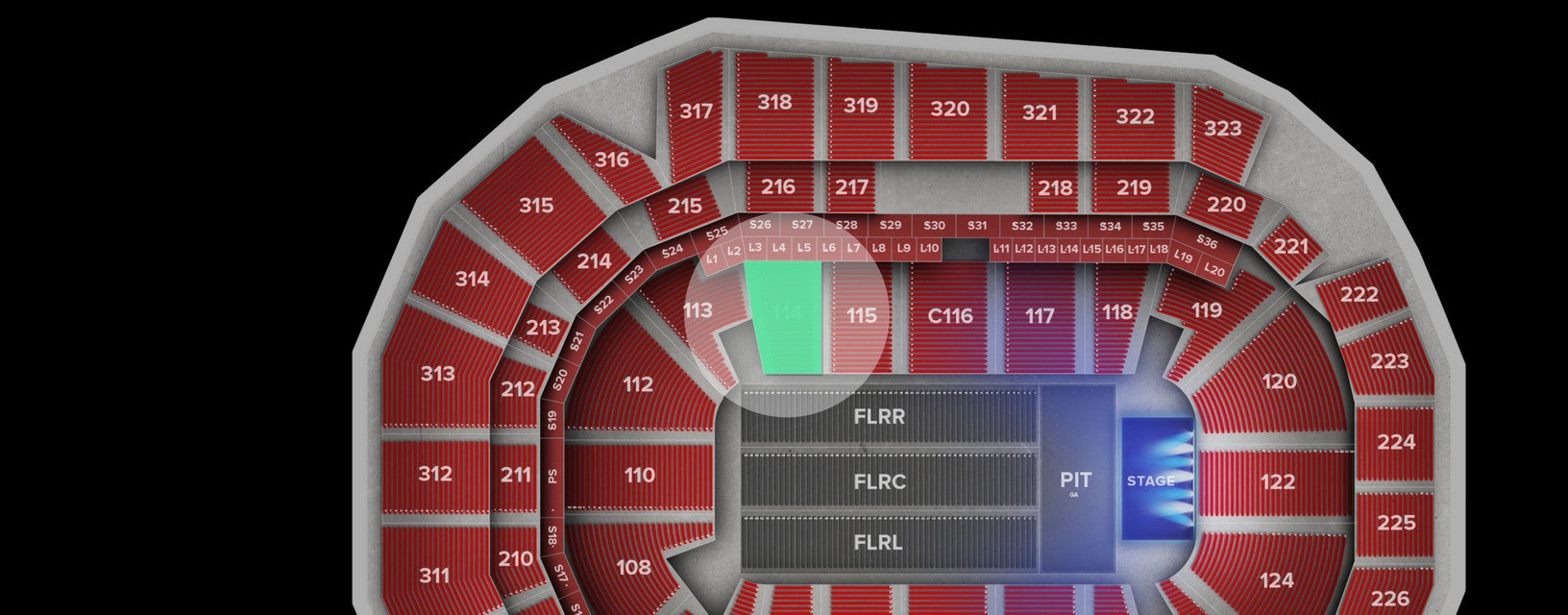 Seat view from Lower