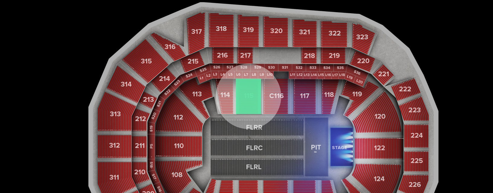 Seat view from Lower