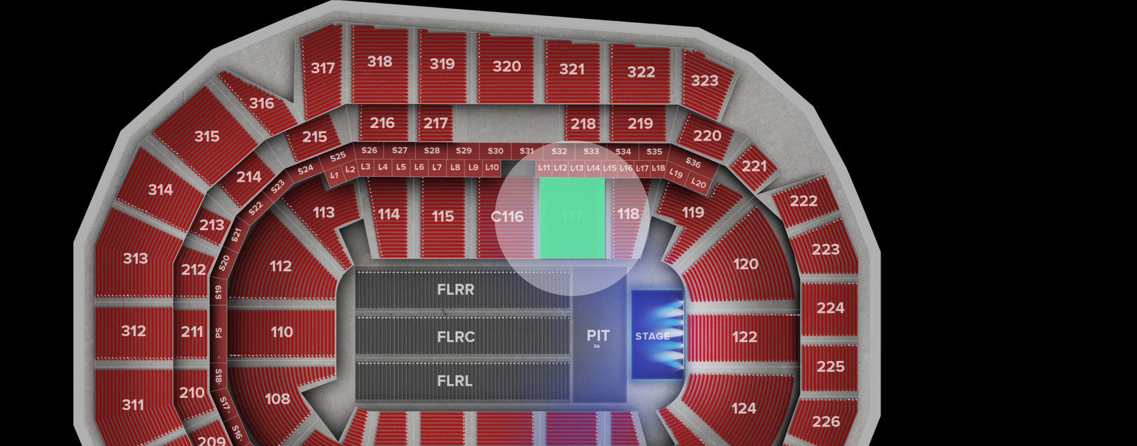 Seat view from Lower