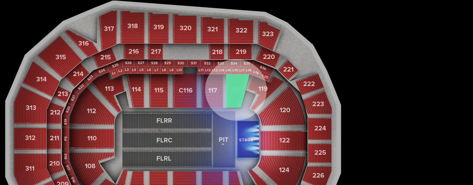 Seat view from Lower