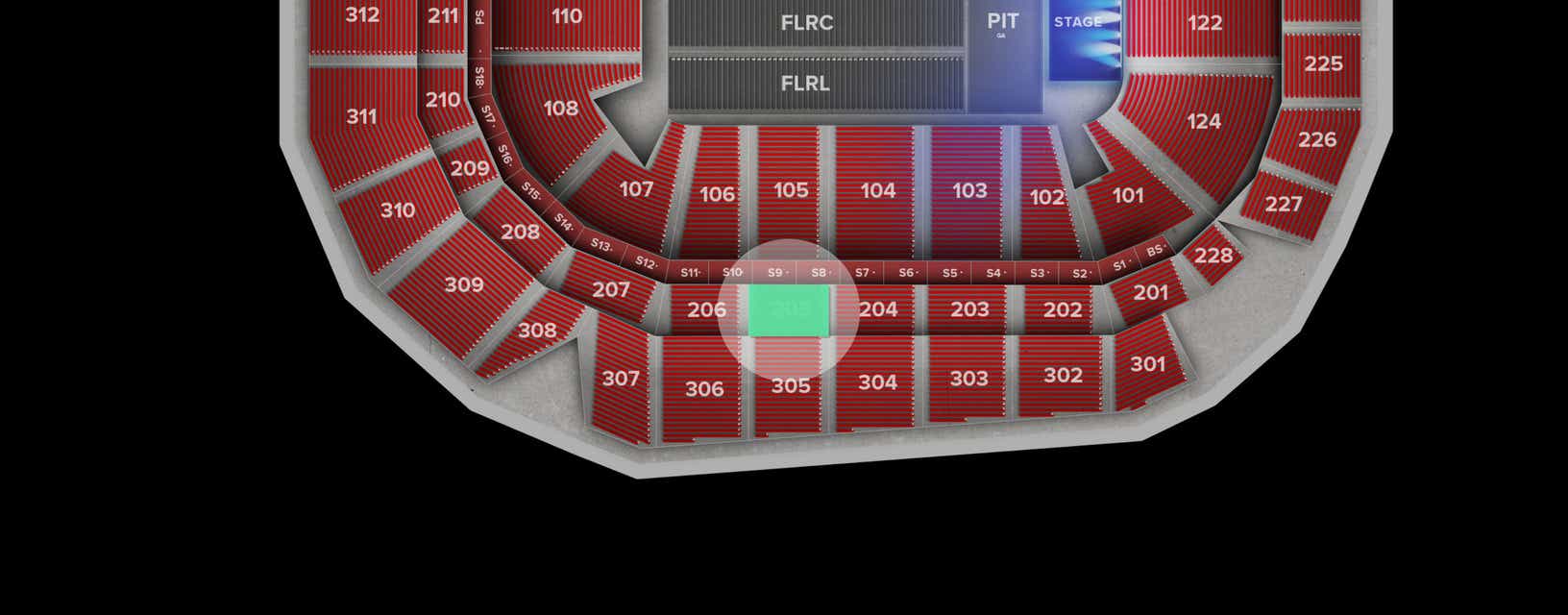 Seat view from Middle