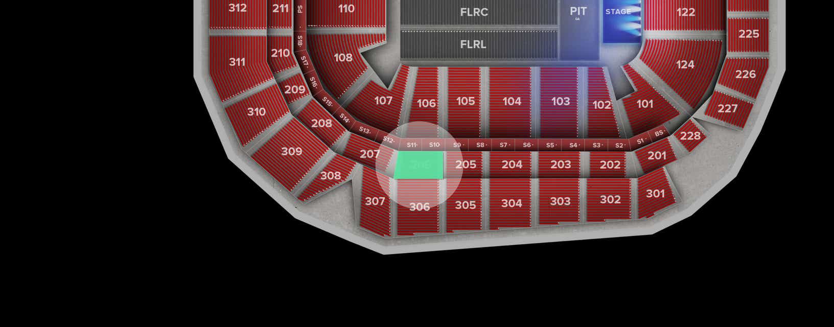 Seat view from Middle
