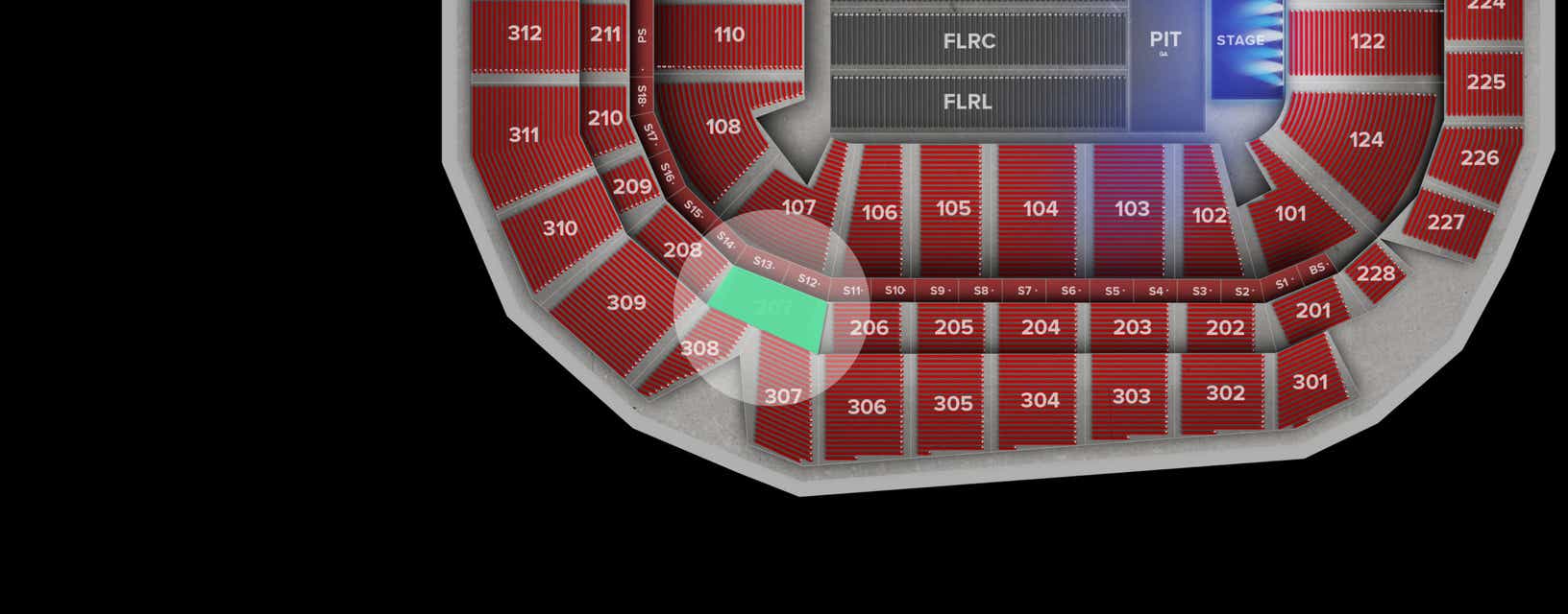 Seat view from Middle