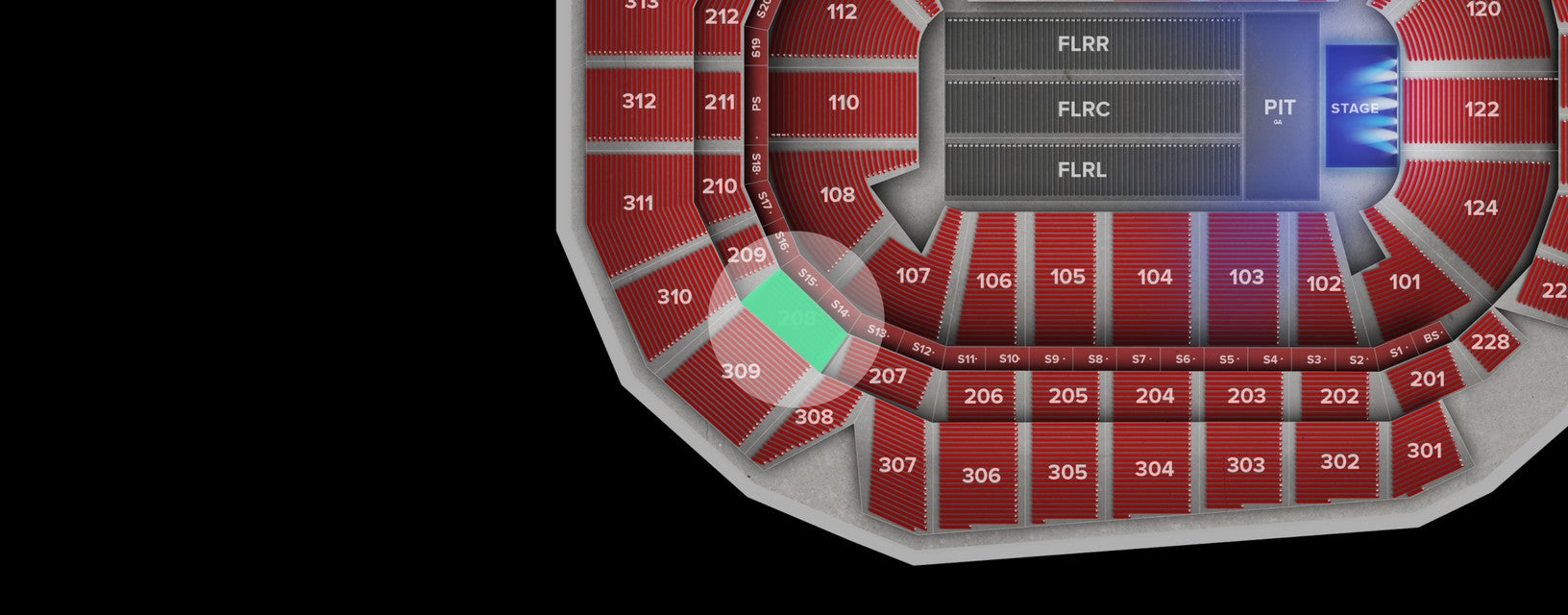 Seat view from Middle
