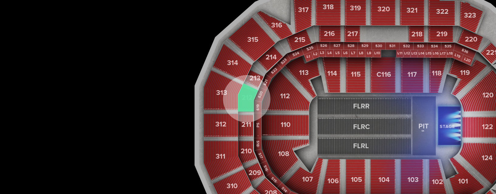 Seat view from Middle