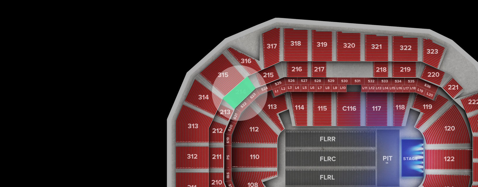 Seat view from Middle