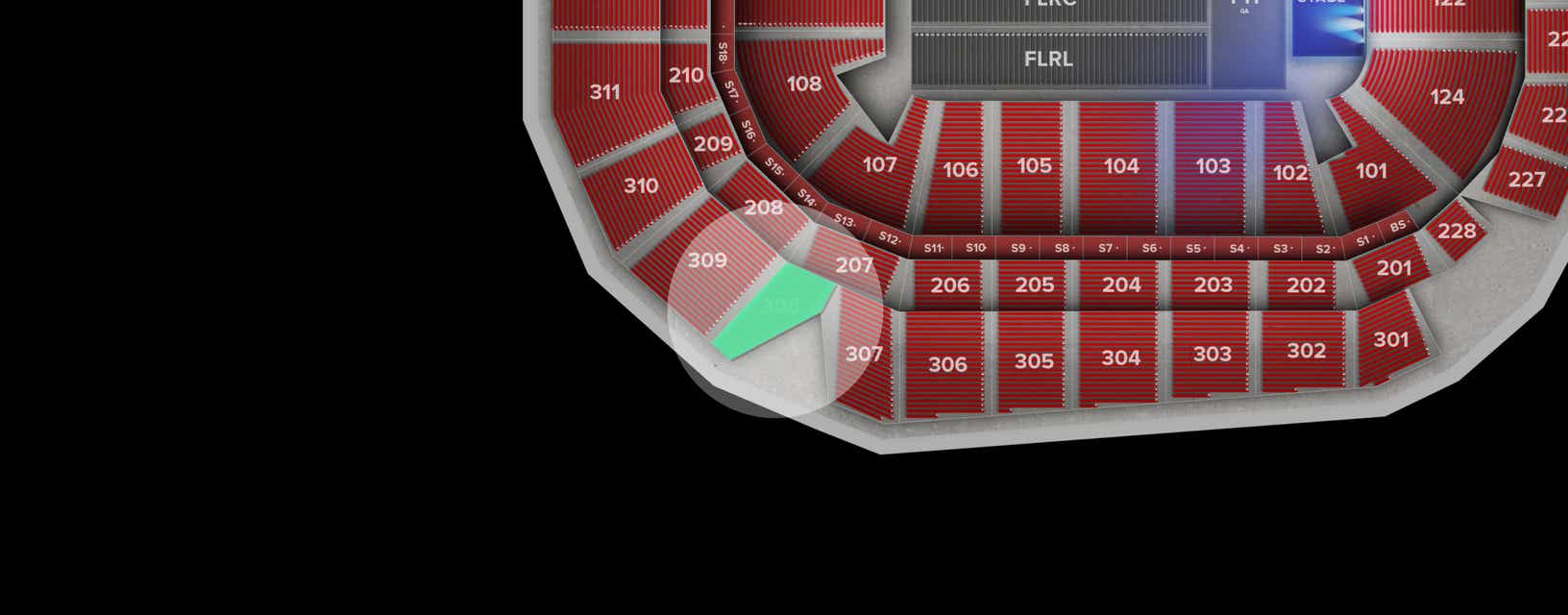 Seat view from Upper