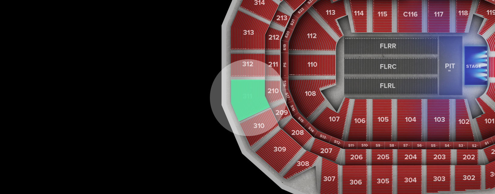 Seat view from Upper