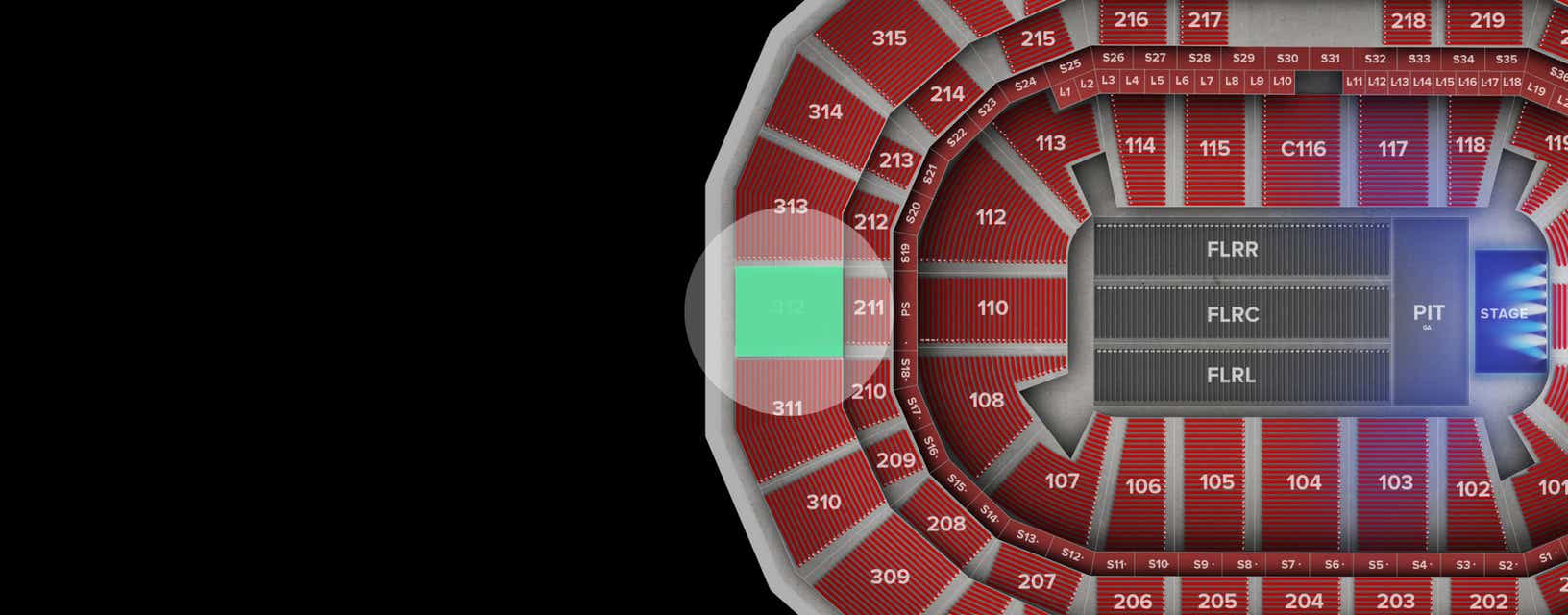Seat view from Upper