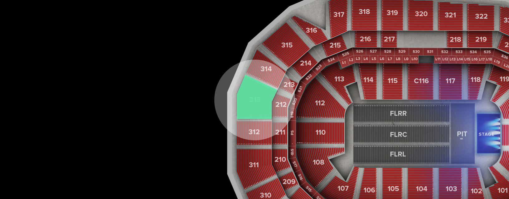 Seat view from Upper