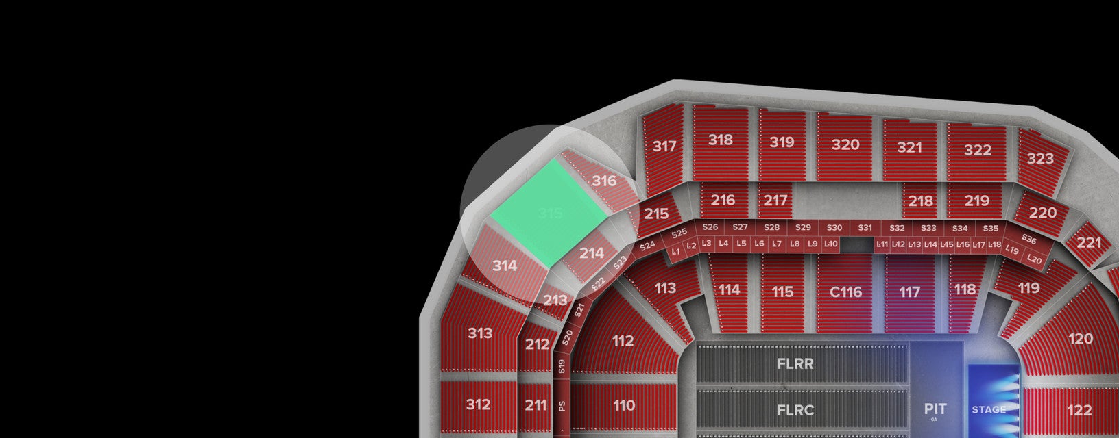 Seat view from Upper