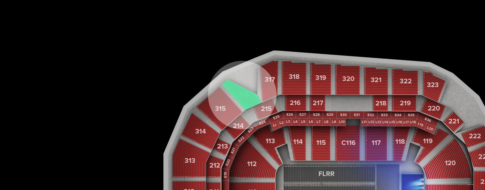 Seat view from Upper