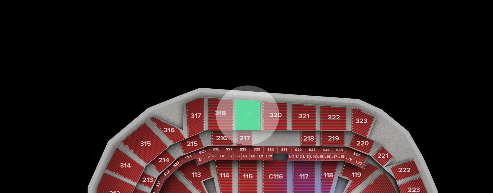 Seat view from Upper