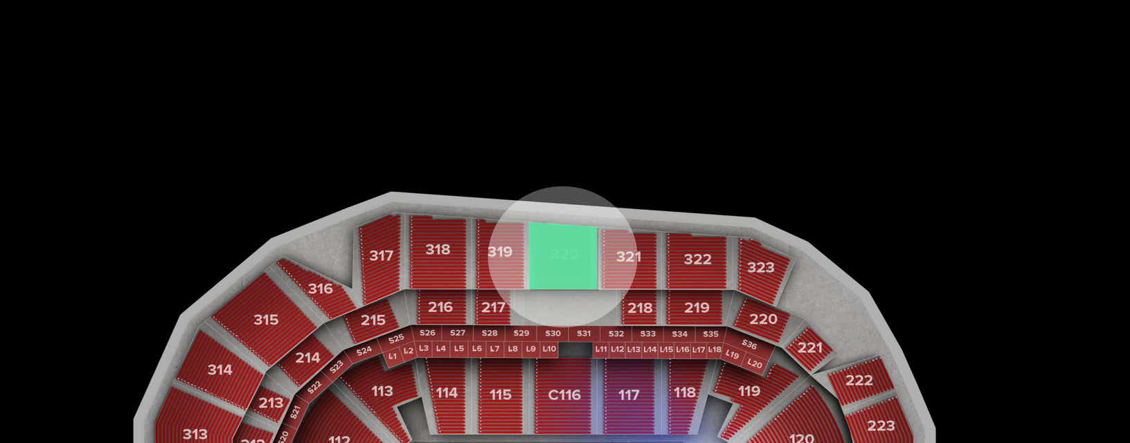 Seat view from Upper