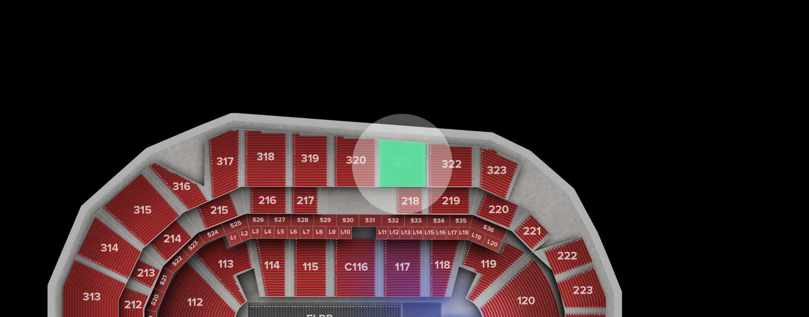 Seat view from Upper