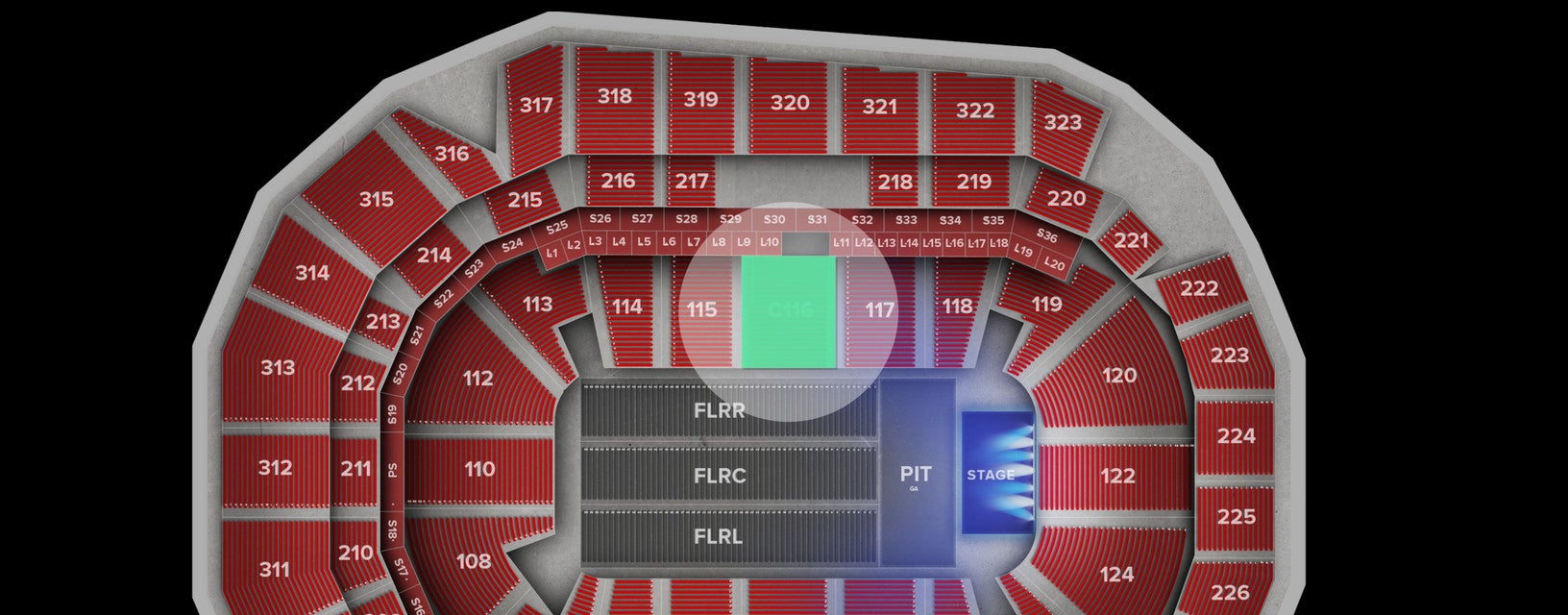 Seat view from Lower