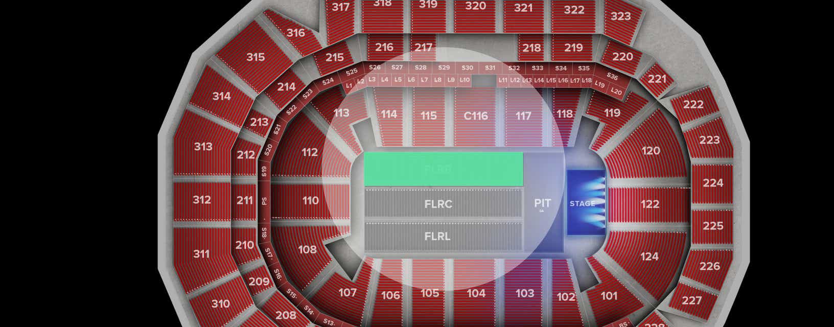 Seat view from Floor