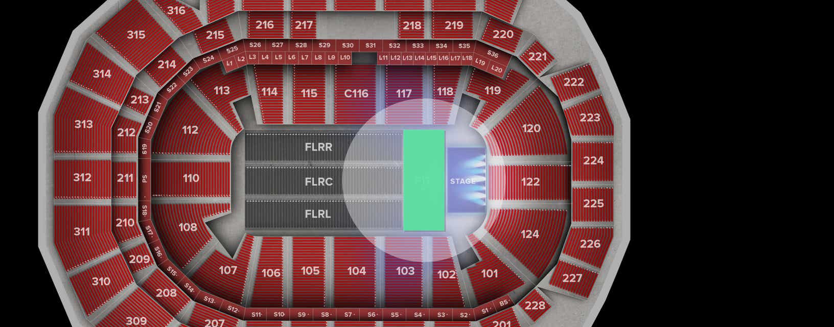 Seat view from Pit