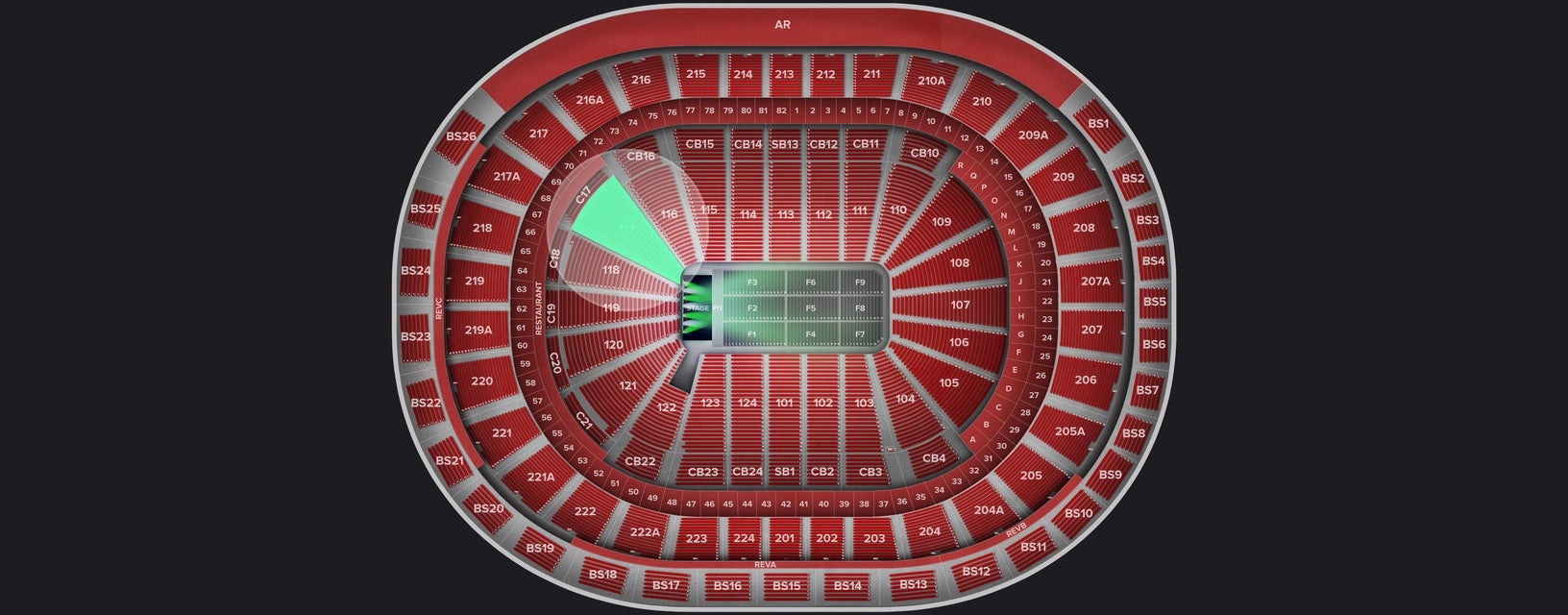 Seat view from Lower