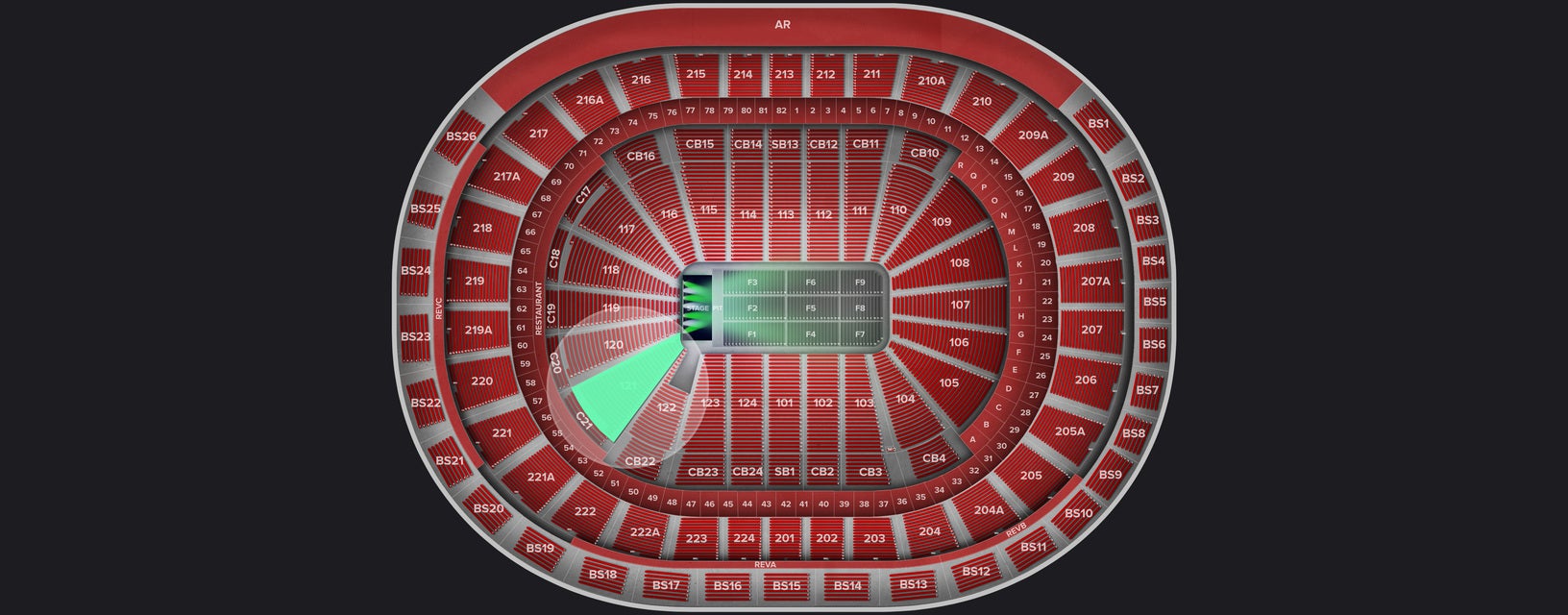 Seat view from Lower