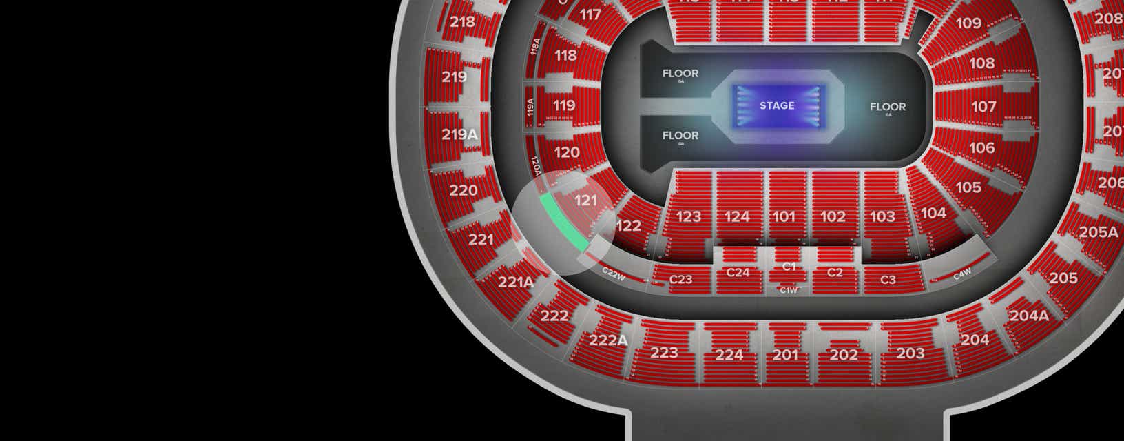 Seat view from Lower